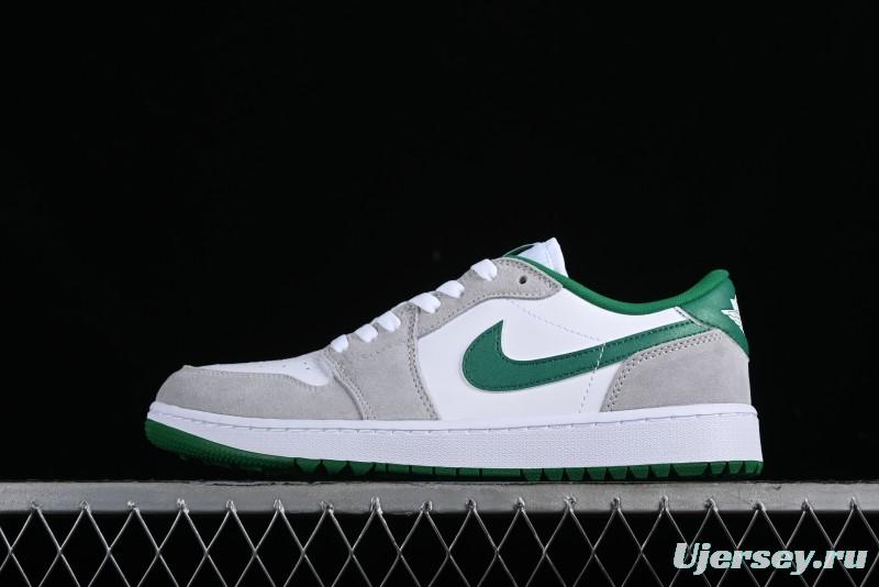 Nike Air Jordan 1 Low Golf Shoes Retro Grey White Green - DD9315-112