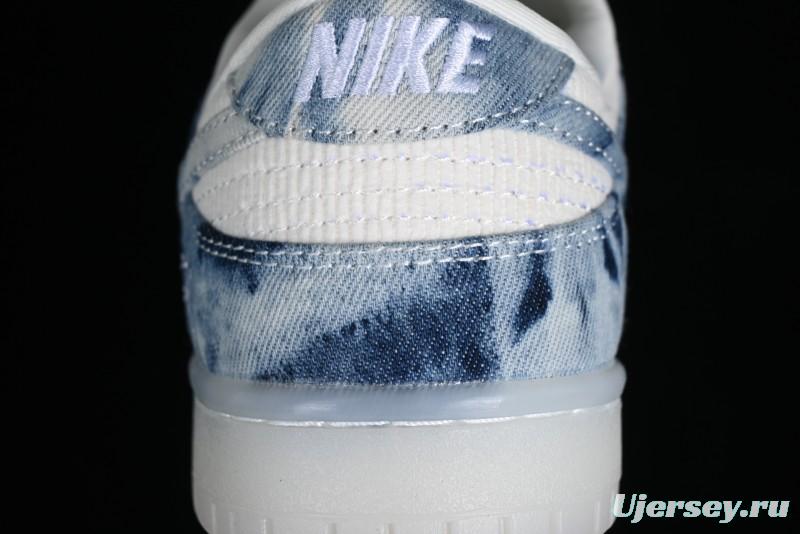 Nike SB Dunk Low Stussy Collaboration - Crystal Denim Anniversary Custom Low-Top Casual Skate Shoes - JH8039-937