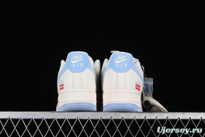 Nike Air Force 1 '07 Low Supreme Stone Island Collaboration - Sky Blue Casual Sneakers - BB9599-205
