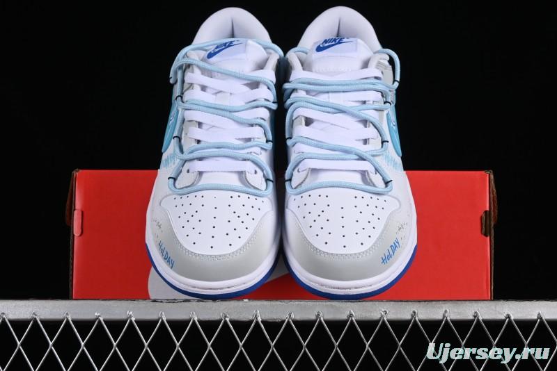 Nike Dunk Low Graffiti Deconstructed Style Casual Diary Gradient Splatter Letter SB Strap Low-Top Skate Shoes - DV0831-104