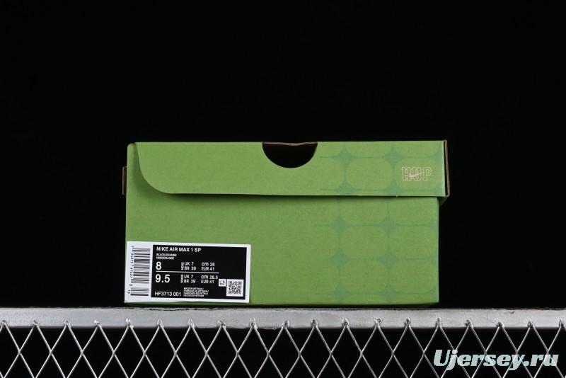 Nike Air Max 1 Retro Running Shoes with Half-Sole Air Cushion - HF3713-001