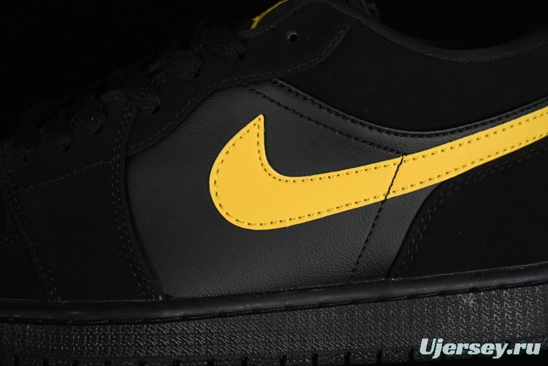 Nike Air Jordan 1 Low AJ1 Black Gold Hook Casual Sneakers - 553558-071