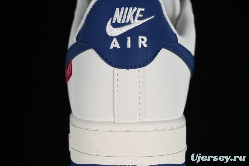 Supreme x Nike Air Force 1 '07 Low Collaboration Dark Blue Casual Sneakers - HD1968-025