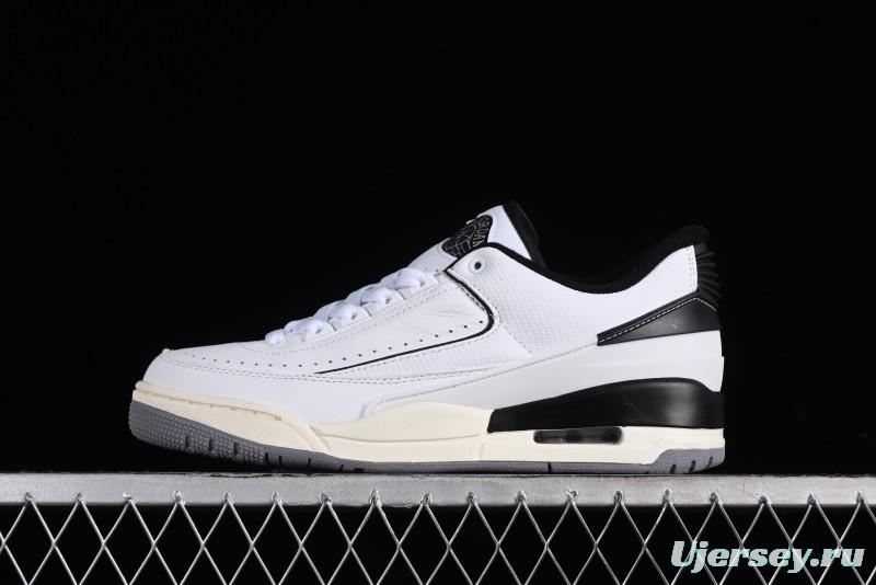 Nike Air Jordan 2/3 Retro Low-Top Basketball Shoes in White/Black - FD0383-100