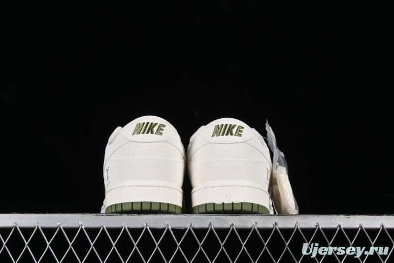Nike SB Dunk Low LV Collaboration - Beige Green Luxury Custom Low-Top Casual Sneakers - XX2025-318