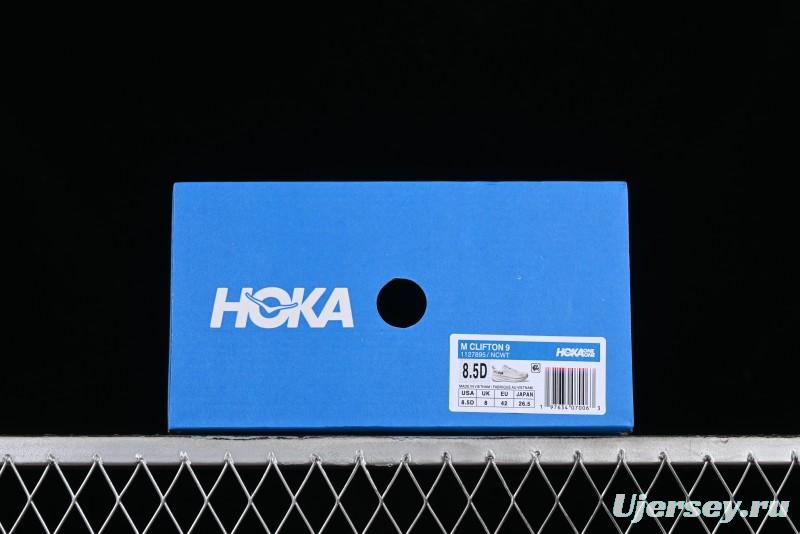 HOKA ONE ONE CLIFTON 9 Running Shoes with Lightweight Knit Mesh and Enhanced Cushioning - 1127895 NCWT