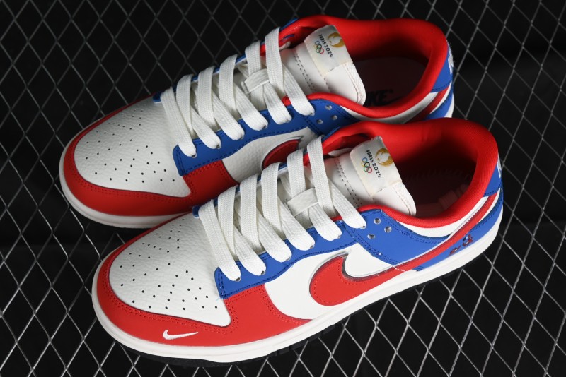 Nike SB Dunk Low Paris Olympics Limited Edition - Phrygian Cap Inspired Olympic Customized Anniversary Low-Top Casual Skate Shoes - XB3802-354