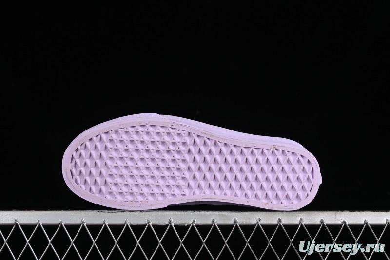 Vans Authentic White Purple Canvas Skate Shoes - VN0009PVCGX