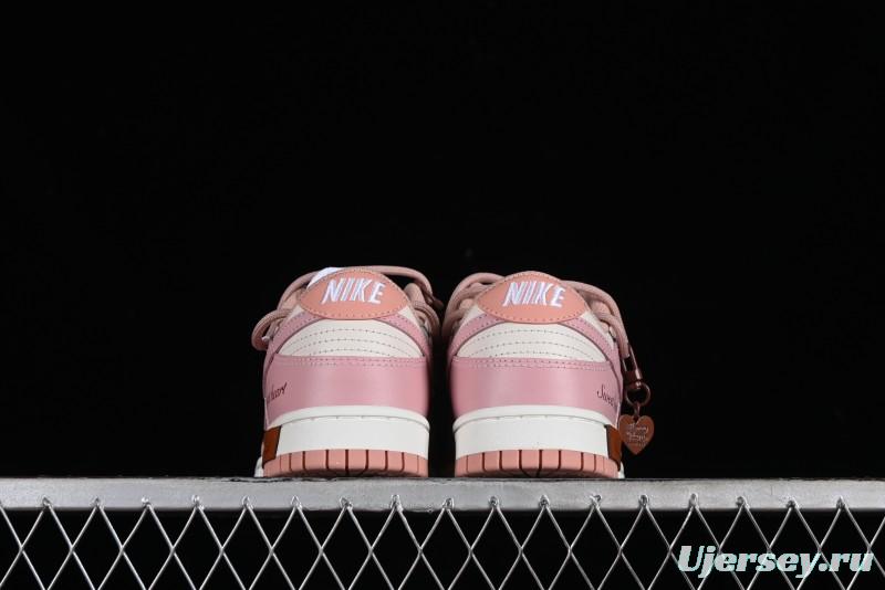 Nike Dunk Low ESS Custom Edition Rose Pink Retro Sweetheart Low-Top Casual Sneakers - DD1503-118