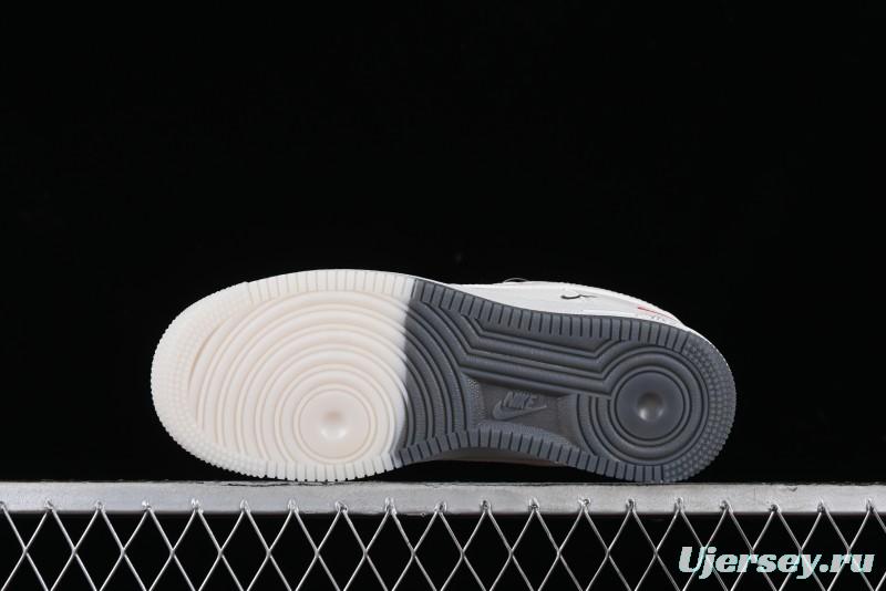 Nike Air Force 1 '07 Low LV Collaboration - White Grey Two-Tone Low-Top Casual Sneakers - XZ6188-005