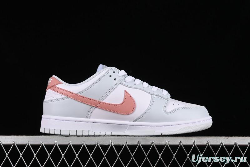 Nike SB Dunk Low White Grey Pink Skateboarding Shoes - HF0730-160