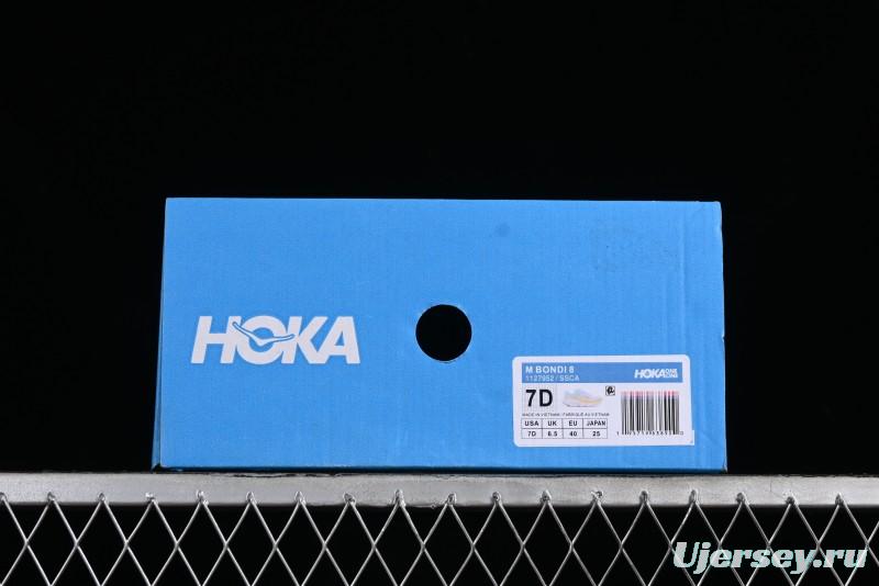 HOKA ONE ONE Bondi 8 Functional Cushioned Running Shoes with Engineered Mesh Upper - 1127954 SSCA