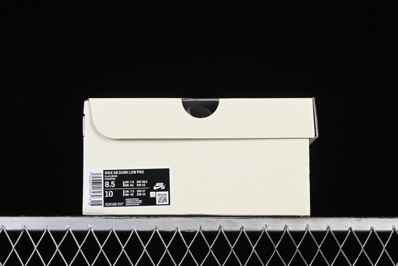 Nike SB Dunk Low BAPE Collaboration - Off-White Black Swoosh Anniversary Custom Low-Top Casual Skate Shoes - XD6188-037