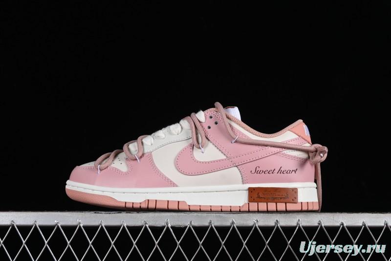 Nike Dunk Low ESS Custom Edition Rose Pink Retro Sweetheart Low-Top Casual Sneakers - DD1503-118