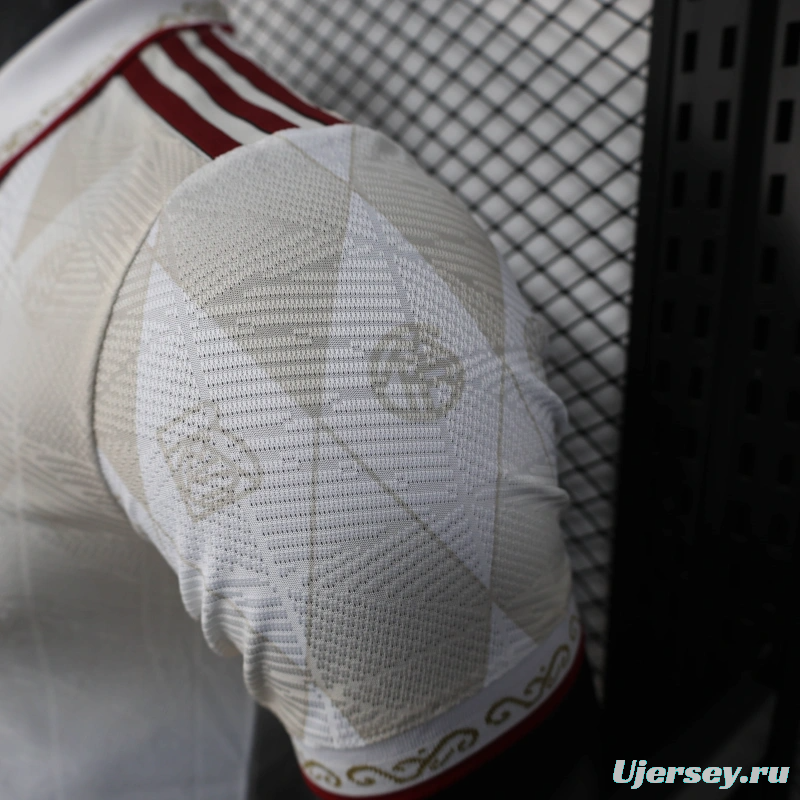 25/26 Player Version Bayern Munich White Diamond Pattern POLO Special Jersey