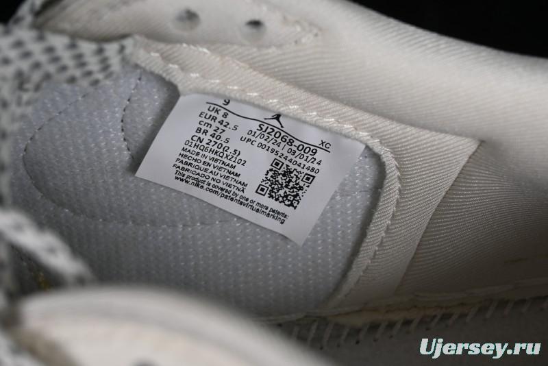 Nike Travis Scott x Fragment Design x Jordan Air Jordan 1 Low OG SP AJ1 LV Khaki Denim Casual Sneakers - SJ2068-009