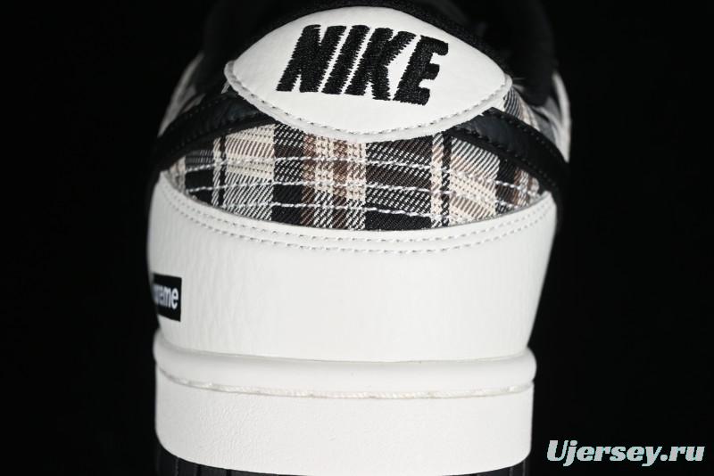 Nike SB Dunk Low Supreme Plaid Colorway Low-Top Casual Skateboarding Shoes - SU1098-061