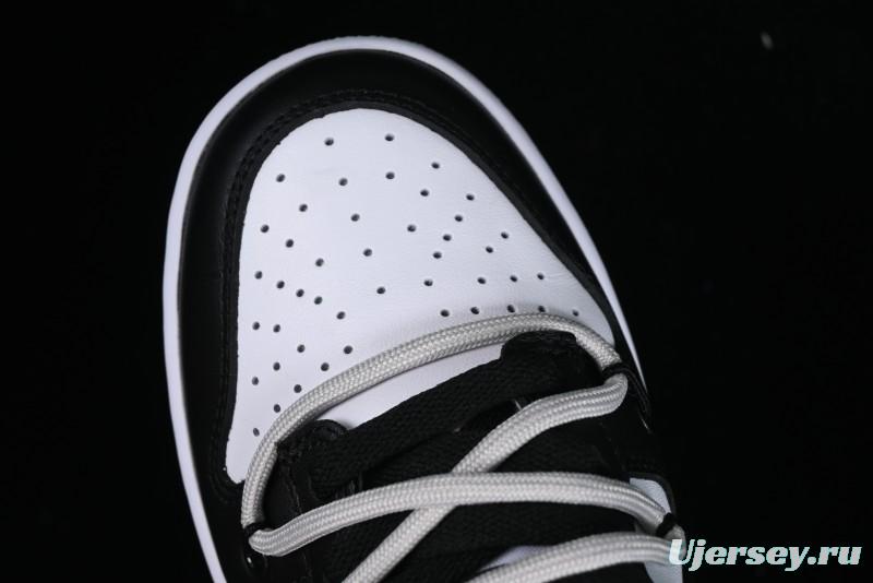 Nike Dunk Low Leather Letter High Street Deconstructed Black Grey SB Strap Low Top Casual Sneakers - DV0831-101