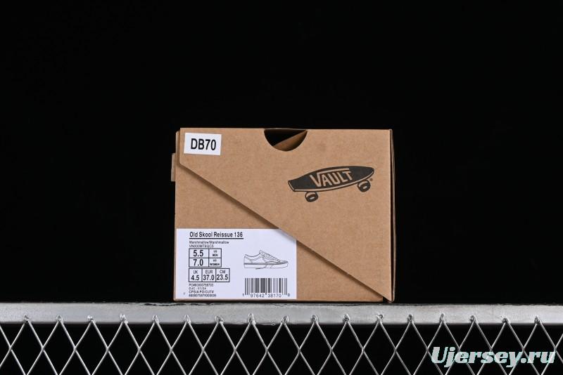 Vans Old Skool Reissue 136 Classic Low-Top Skate Shoes with Detachable Cushioned Insole - VN000MT6QC5