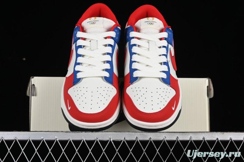 Nike SB Dunk Low Paris Olympics Limited Edition - Phrygian Cap Inspired Olympic Customized Anniversary Low-Top Casual Skate Shoes - XB3802-354