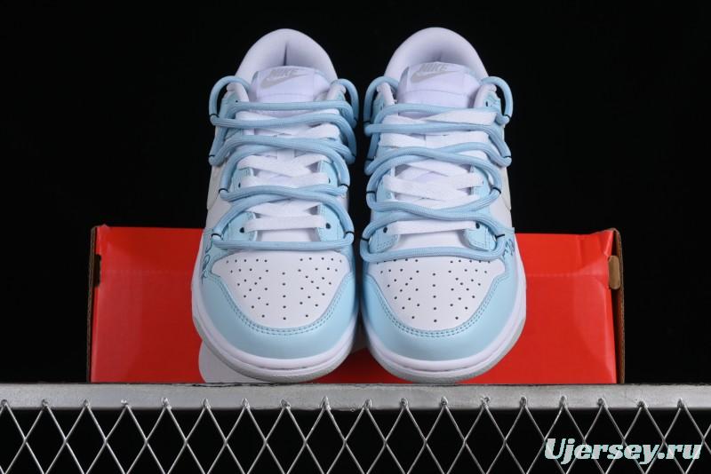 Nike Dunk Low SB Hearts Playing Cards Graffiti North Carolina Blue Casual Skate Shoes - DV0831-101