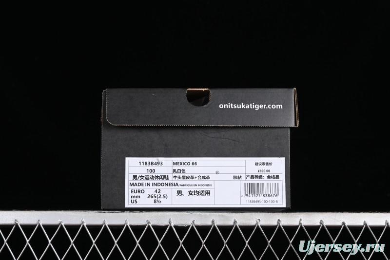Onitsuka Tiger Mexico 66 Low-Top Leather Running Shoes - 1183B493-100