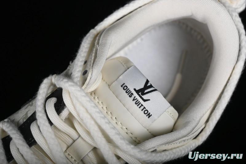 Nike SB Dunk Low LV Collaboration Strap Monogram Beige Black Hook Anniversary High-End Custom Low-Top Casual Skate Shoes - SJ2068-260