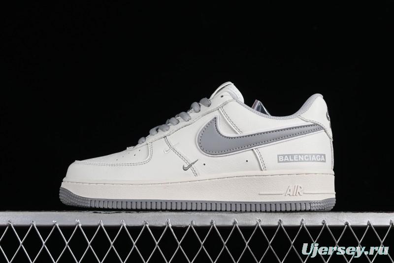 Balenciaga x Nike Air Force 1 '07 Low Triple Swoosh Beige Grey Casual Shoes - FR0538-091