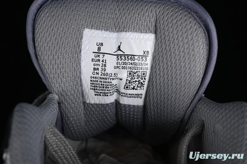 Nike Air Jordan 1 Low AJ1 Panda Prank Modern Gray Silver Black Low-top Casual Sneakers - 553560-053