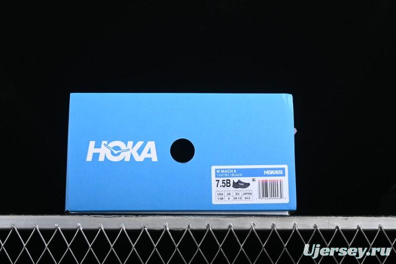 HOKA ONE ONE MACH 6 Flagship Racing Shoes with Carbon Plate Technology and Asymmetric Design - 114791 BLACK