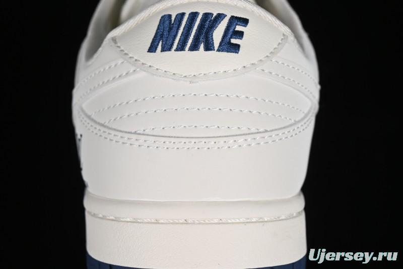 Nike SB Dunk Low LV Collaboration - Double Swoosh Blue Sole Anniversary High-End Custom Low-Top Casual Skate Shoes - XX2025-320