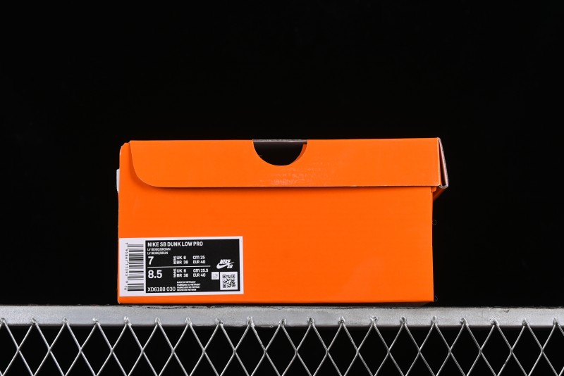 Nike SB Dunk Low LV Collaboration - Beige Brown Swoosh Anniversary High-End Custom Low-Top Casual Skate Shoes - XD6188-030