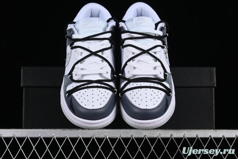 Nike Dunk Low SB Graffiti Halloween Cross Distressed Gradient Lace-Up Casual Skate Shoes - DV0831-101