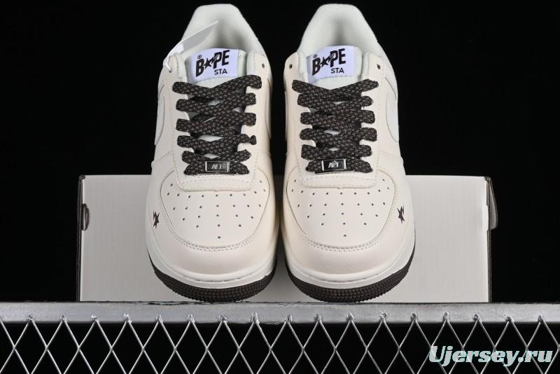 Nike Air Force 1 '07 Low BAPE Collaboration - Beige Black Star FG6688-100