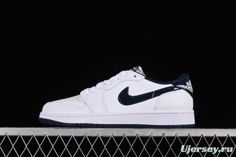 Nike Air Jordan 1 Low '85 Metallic Blue Retro Sneakers - FB9933-141