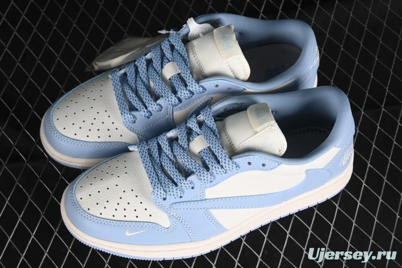 Nike Travis Scott x Fragment Design x Air Jordan 1 Low OG SP AJ1 Retro Sneakers - BB6588-101