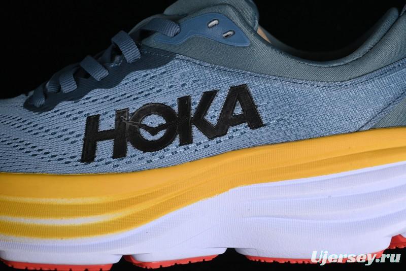 HOKA ONE ONE Bondi 8 Performance Cushion Running Shoes with Enhanced Support - 1123202 GBMS