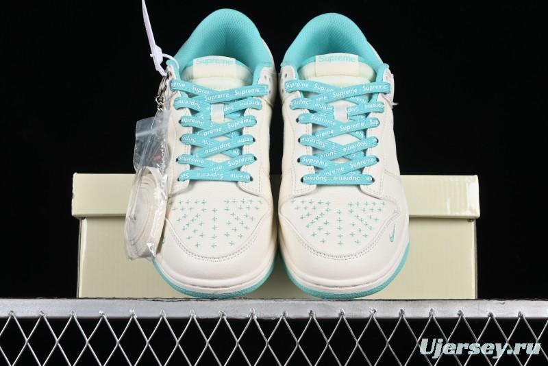 Nike SB Dunk Low Supreme Collaboration - Wheat Green Canvas Anniversary High-End Custom Low-Top Casual Skate Shoes - BB6698-512