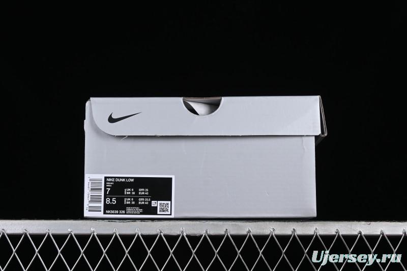 Nike SB Dunk Low Collaboration Three Swooshes Beige Gold Colorway Low-Top Casual Skateboarding Shoes - NK5639-326