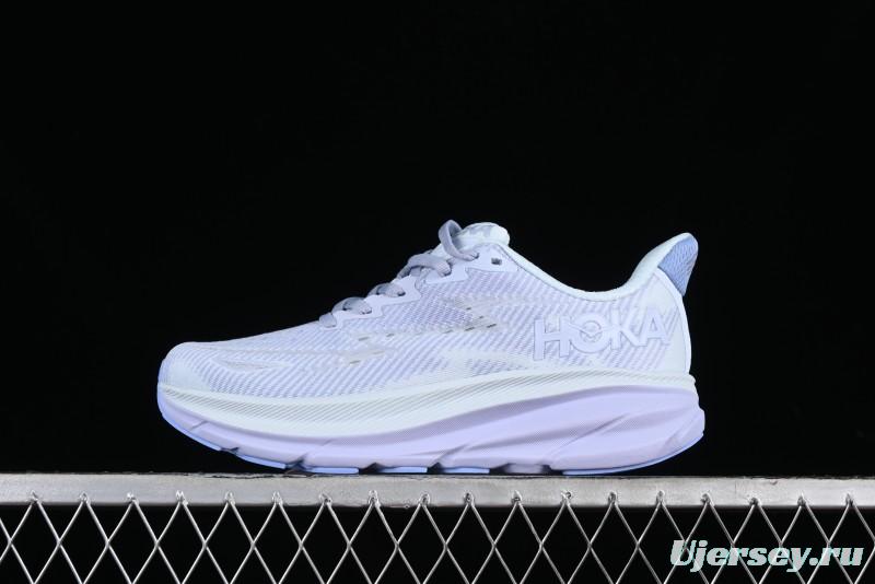 HOKA ONE ONE Clifton 9 Lightweight Knit Mesh Running Shoes with Enhanced Cushioning - 1127896 EHR