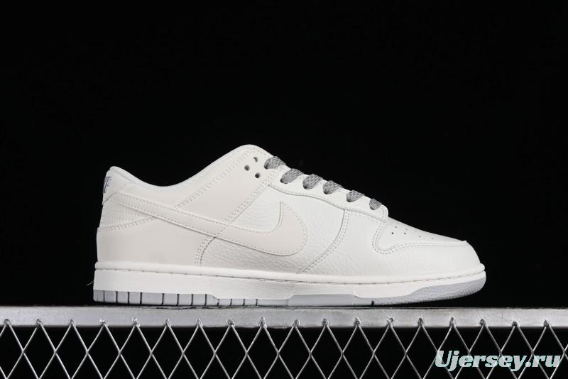 Nike SB Dunk Low Collaboration Three Swooshes Beige Black Low-Top Casual Skateboarding Shoes - NK5639-325