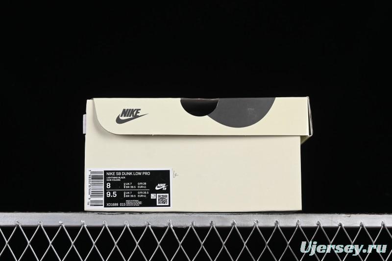 Nike SB Dunk Low Lightning Collaboration Off-White Black Starry Sky Anniversary High-End Custom Low-Top Casual Skate Shoes - XD1688-015