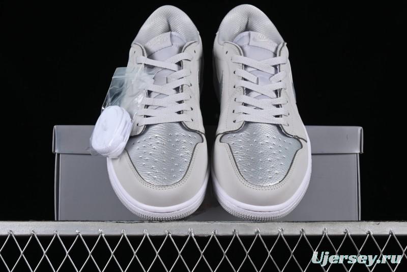 Nike Air Jordan 1 Low AJ1 Grey Silver Low-Top Casual Sneakers - CZ0790-002