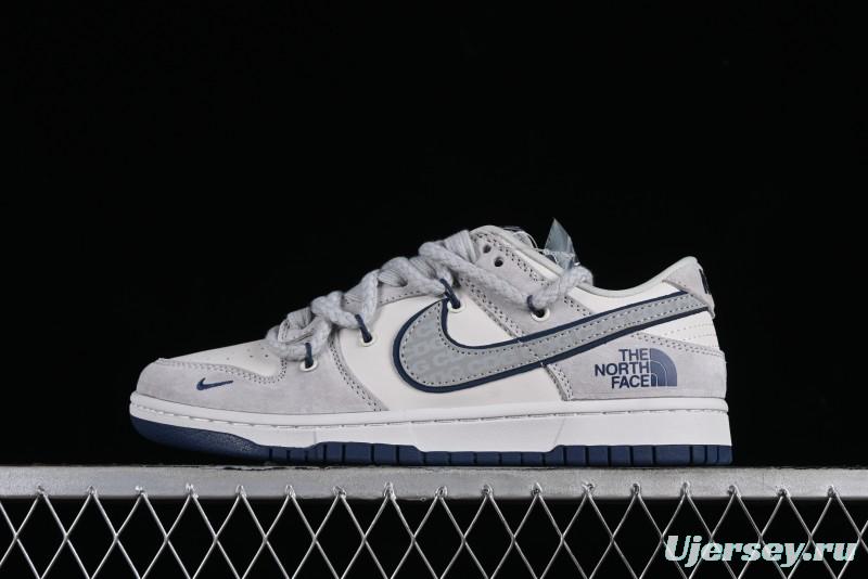 Nike SB Dunk Low The North Face Collaboration - Grey Blue Pig 8 Starry Sky Anniversary High-End Custom Low-Top Casual Skate Shoes - XX2025-311