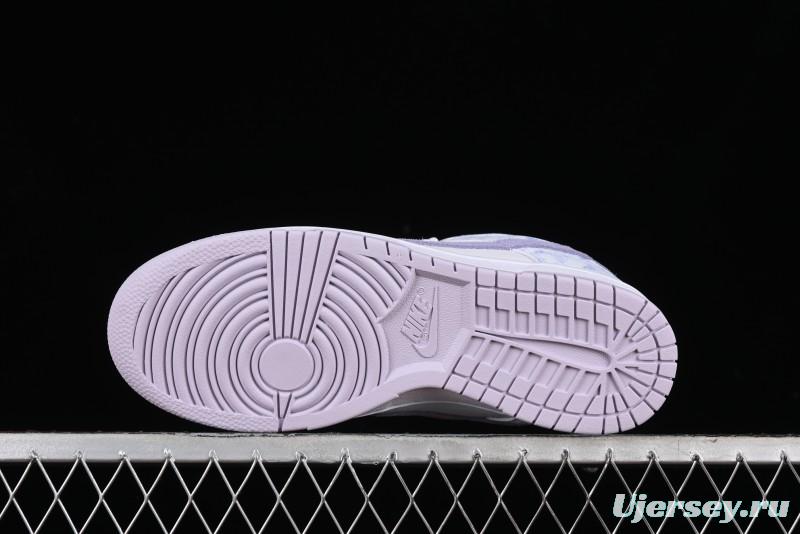 Nike SB Dunk Low Premium White Light Purple Skateboarding Shoes - DM9467-500