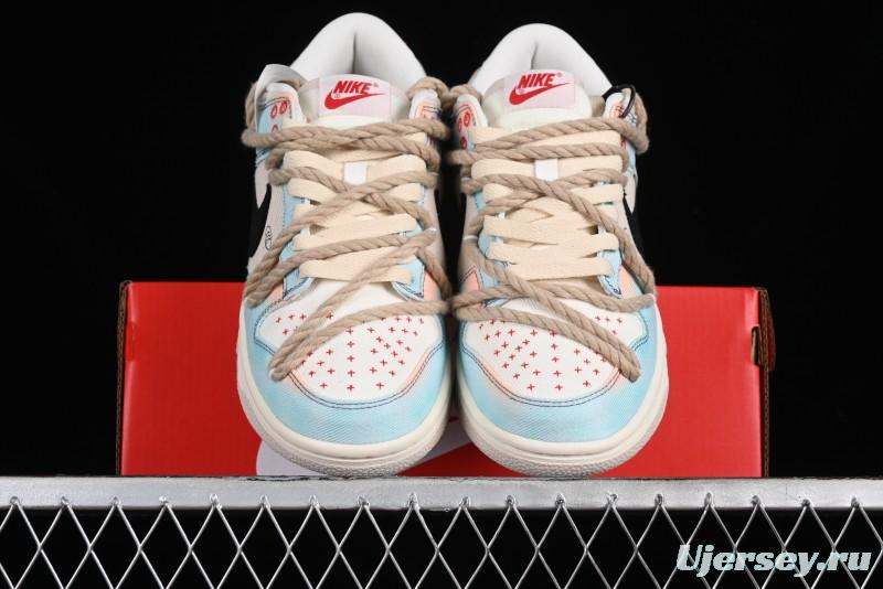 Nike Dunk Low Sky City Dopamine Gradient Sashiko Stitch Hemp Rope SB Low-top Casual Sneakers - DV0834-100