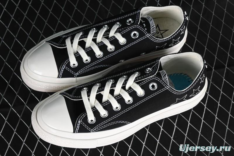 Converse Chuck 70 SNL Low Top Canvas Sneakers with Star Embroidery and Metal Studs - A11612C