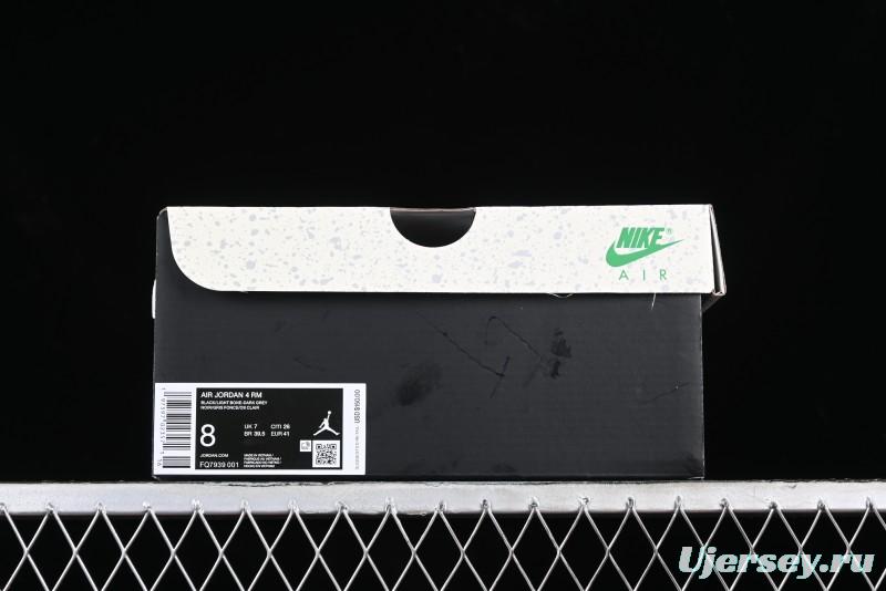 Nike Air Jordan 4 Remastered Sneakers in Black, Light Bone, and Dark Gray - FQ7939-001