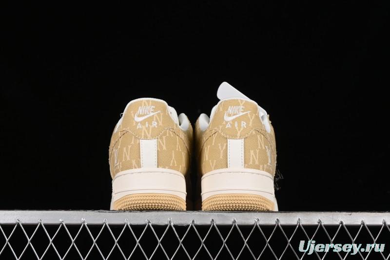 Nike Air Force 1 '07 Low LV Collaboration - Khaki Double Swoosh Low-Top Casual Sneakers - HD1968-027