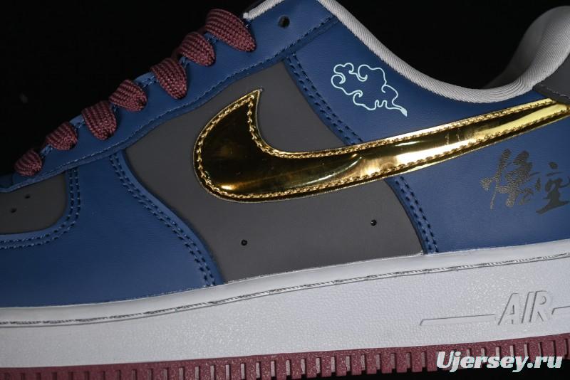 Nike Air Force 1 '07 Low Sun Black Myth Wukong Themed Casual Sneakers - CW2288-111